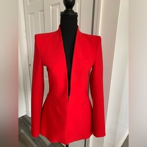 Zara, Blazer button less Blazer, size S red
